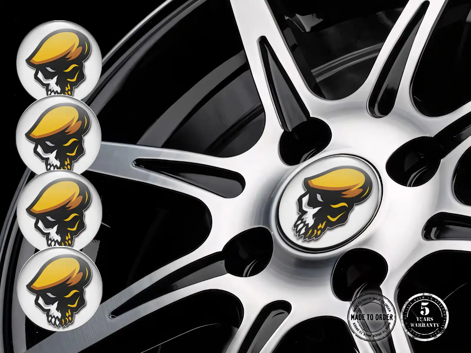 Wheel Decals Brand Silicone Sticker Dome
